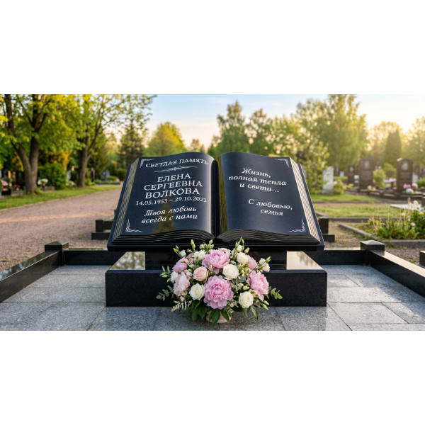 Памятники в виде книги — формы как символ вечной памяти