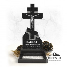 Гранитное надгробие крест классический gr19