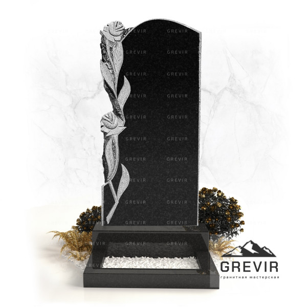 Гранитный памятник с изящными розами GR260