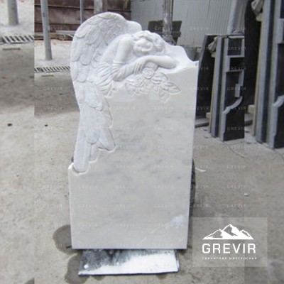 Памятник с ангелом из мансуровского гранита  gr430