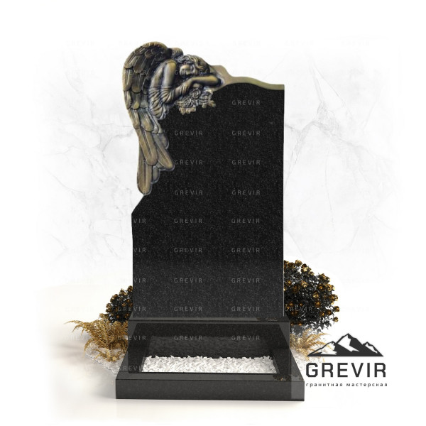 Гранитный памятник с ангелом GR393
