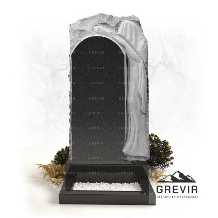 Памятник из гранита со скорбящей gr676
