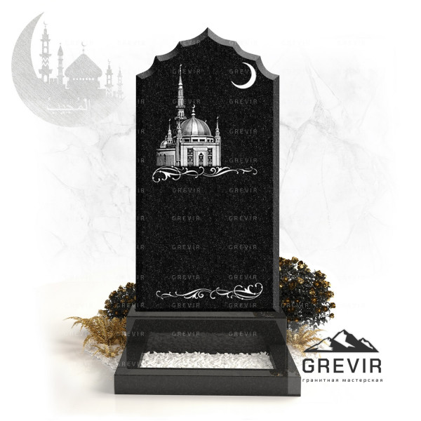 Мусульманский памятник из гранита GR730: Вечная Память и Духовность