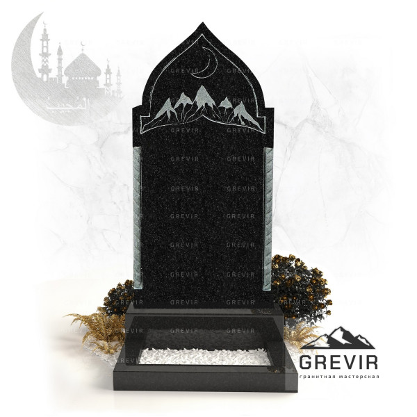 Мусульманский памятник из гранита GR733: Купить вечную память