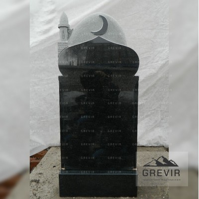 Мусульманский гранитный памятник с минаретом gr763