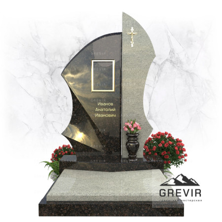 Памятник из цветного гранита Дымовский и Мансуровский gr1002