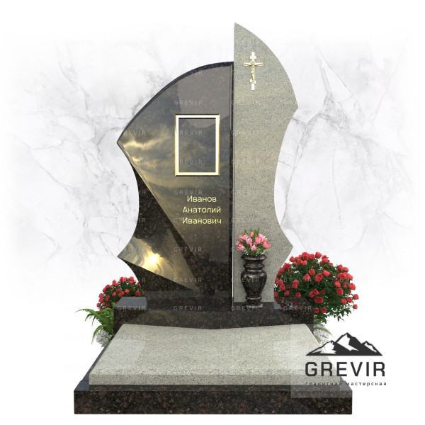 Памятник из цветного гранита Дымовский и Мансуровский gr1002