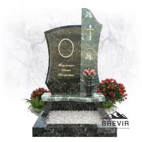 Памятник из гранита Сопка-Бунтина и Змеевик gr1015