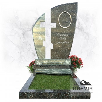 Памятник из гранита Змеевик и Сопка-Бунтина gr1027