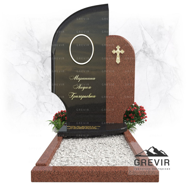 Памятник из гранита Лезники и Габбро gr1047
