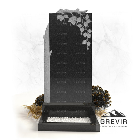 Памятник из гранита с деревом gr848
