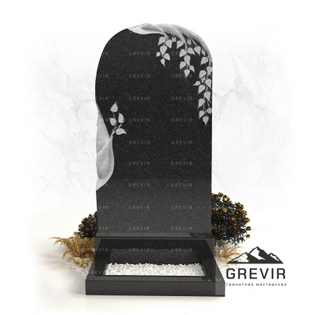 Памятник из гранита с деревом gr856