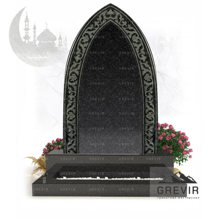 Гранитный мусульманский памятник gr863