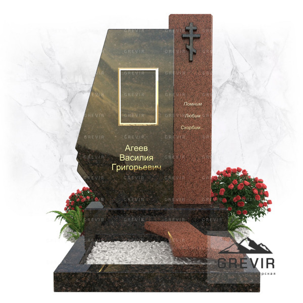 Памятник из цветного гранита Дымовский и Лезники gr980