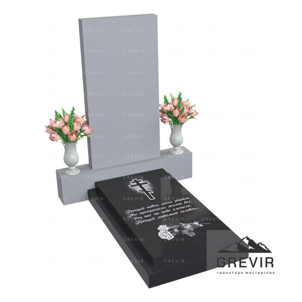 Памятник tsv07 с цветами