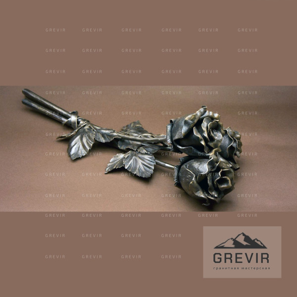 Кованая роза 'GREVIR k10005' - элегантный декор для вашего интерьера