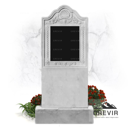 Памятник из мрамора с барельефом MR50044