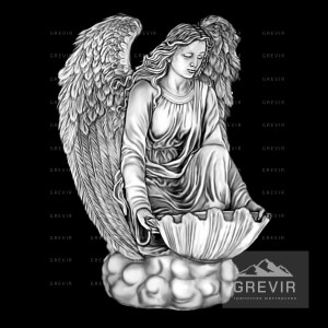 Ангел на коленях, держащий чашу (раковину)