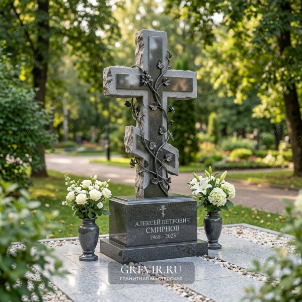 Мемориальный крест «Вознесение» с ковкой