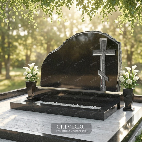 Горизонтальный памятник из гранита gr525
