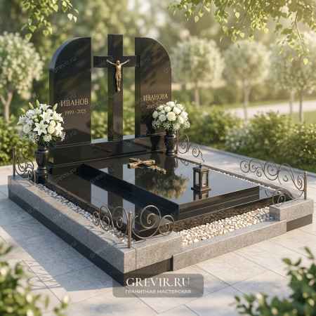 Классический мемориальный комплекс с крестом 65038
