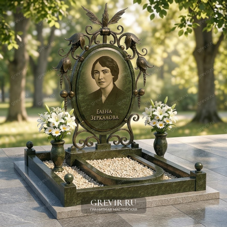 Памятник на кладбище с ковкой арт.1080