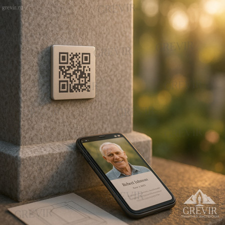 Оформление QR-памятника с доступом к фото и видео мод08