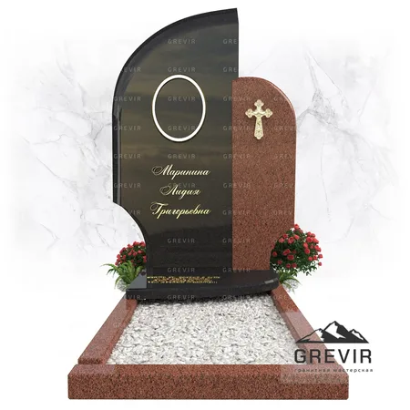 Памятник из гранита Лезники и Габбро gr1047