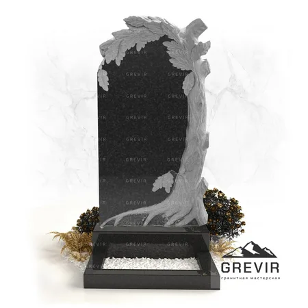 Памятник из гранита с деревом gr844