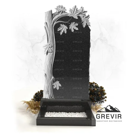 Памятник из гранита с деревом gr852