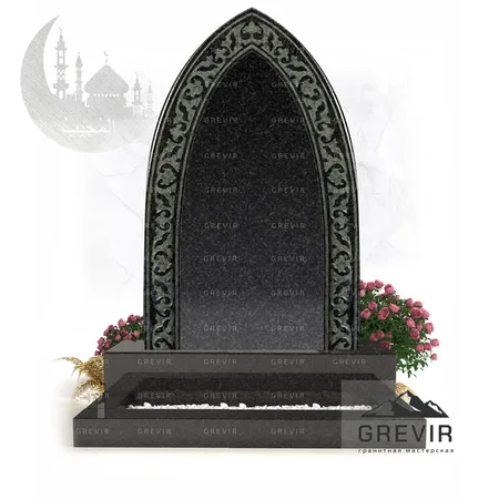 Гранитный мусульманский памятник gr863