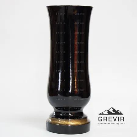 Ваза для цветов на могилу черная VAL038